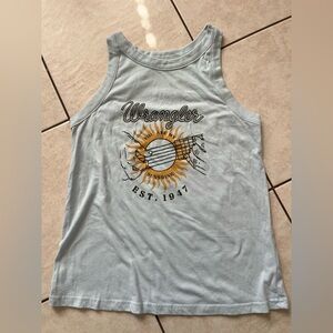 Wrangler Women's Sky Blue Graphic Tank Top